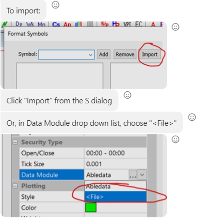 Import text data